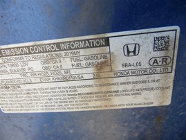 2019 Honda Civic LX Blue Sedan 2.0L AT #A24905